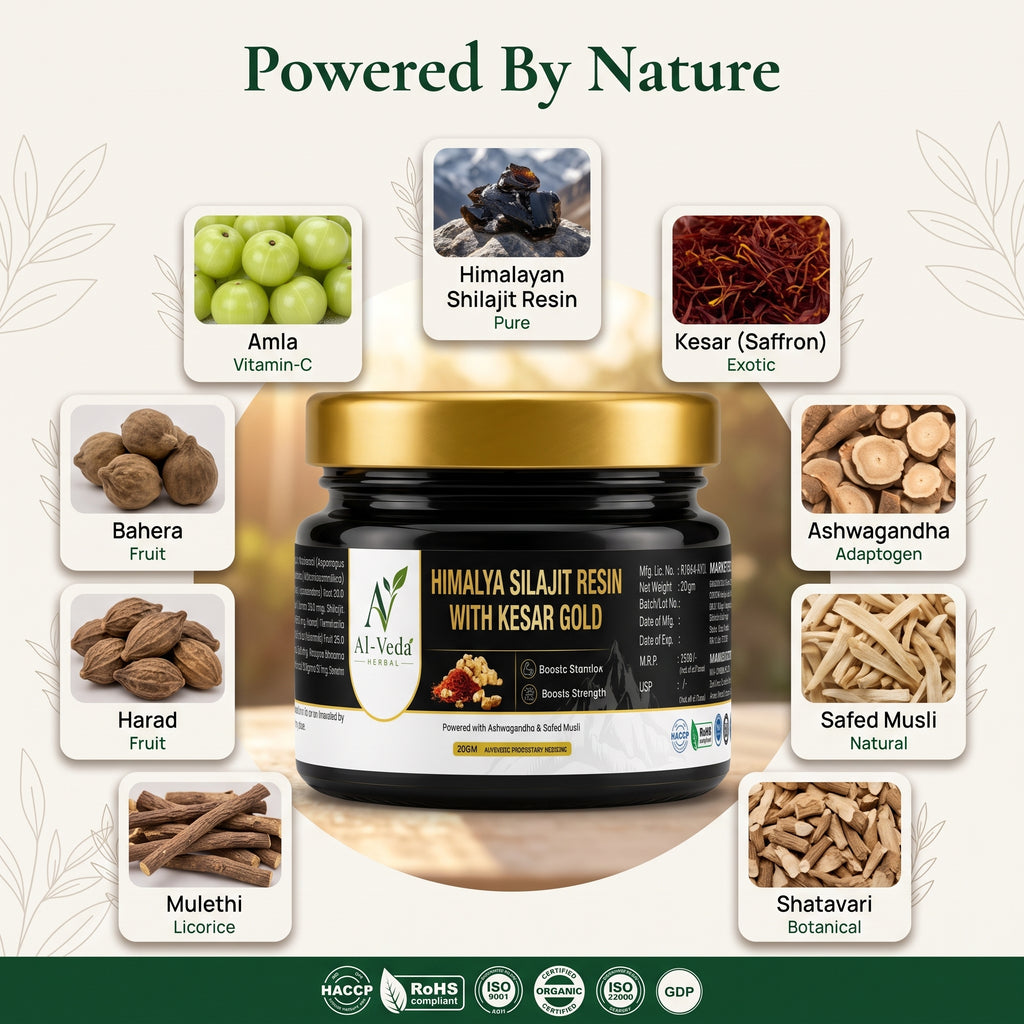 Herbal Shilajit Resin with Kesar Gold