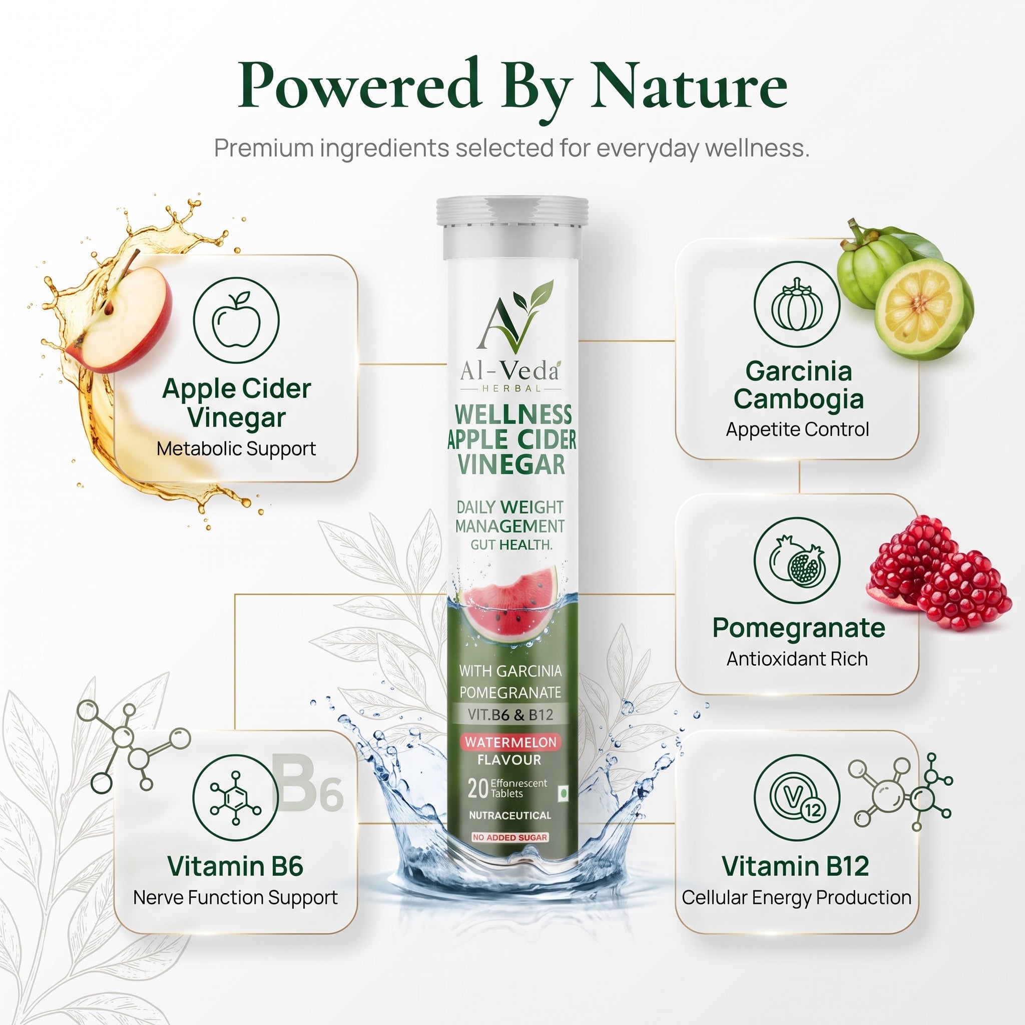 Al-Veda Wellness Apple Cider Vinegar Effervescent Tablets
