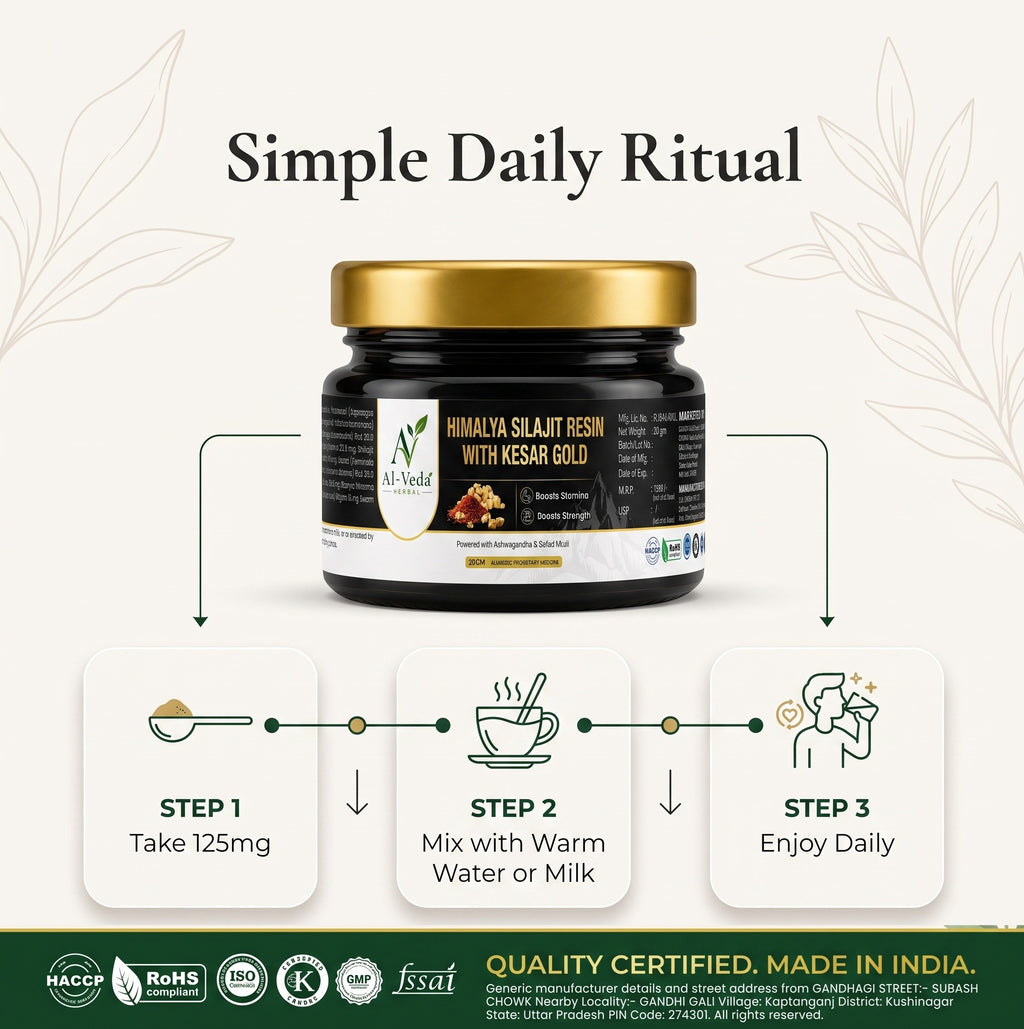 Herbal Shilajit Resin with Kesar Gold
