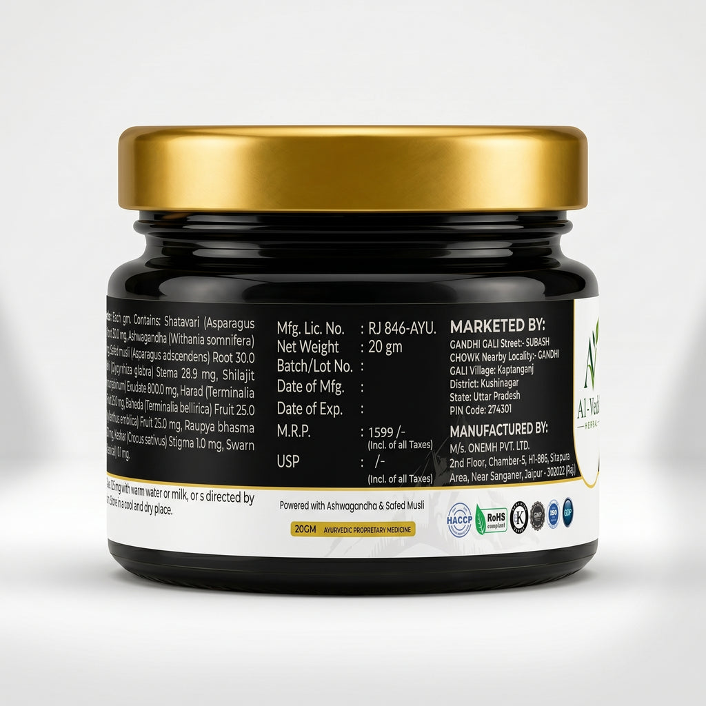 Herbal Shilajit Resin with Kesar Gold